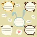 Vector speech bubble set for kids Royalty Free Stock Photo