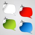 vector speech bubble stickers Royalty Free Stock Photo