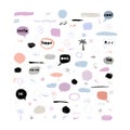 Vector speech bubble,stickers,arrows icon set Royalty Free Stock Photo