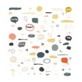 Vector speech bubble,stickers,arrows icon set Royalty Free Stock Photo