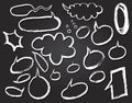 Vector Speech Bubbles Doodles on Notepaper Royalty Free Stock Photo