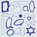 Vector Speech Bubbles Doodles on Notepaper Royalty Free Stock Photo