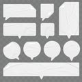 Vector speech bubbles with White Stickers labels tags Royalty Free Stock Photo