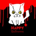 Halloween, moon, illustration, cat, cartoon, feline, cute, pumpkin, background, dark, night, scary