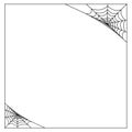 Vector Spider Web Corner On A White Background.