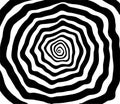 Vector spiral. Spiral. The concentric circles. The silhouette of the spiral. Effect, hypnosis, the symmetry of the spiral. Royalty Free Stock Photo