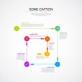 Vector spiral cycle infographic schema diagram template