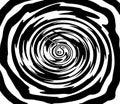 Vector spiral. Spiral. The concentric circles. The silhouette of the spiral. Effect, hypnosis, the symmetry of the spiral. Royalty Free Stock Photo