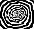 Vector spiral. Spiral. The concentric circles. The silhouette of the spiral. Effect, hypnosis, the symmetry of the spiral.