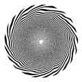 Vector spiral. Spiral. The concentric circles. The silhouette of the spiral. Effect, hypnosis, the symmetry of the spiral. Royalty Free Stock Photo