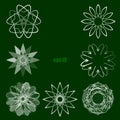 Vector spirograph design elements Royalty Free Stock Photo