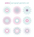 Vector spirograph symbols