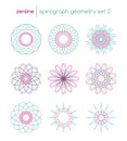 Vector spirograph symbols