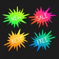 Vector Splash banners. Vivid splats illustration