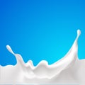 Vector splash of milk design - illustration
