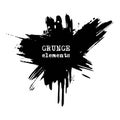 vector splats splashes and blobs of black ink paint in different shapes drips