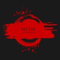 vector splats splashes and blobs of red ink paint in different shapes drips
