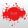 vector splats splashes and blobs of red ink paint in different shapes drips