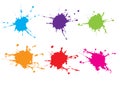 Vector splatter color pack design. illustration design
