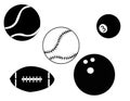 Vector sport balls Royalty Free Stock Photo