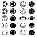 Vector Sport Balls and equipment Illustrations Royalty Free Stock Photo