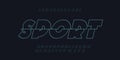 Vector sport dynamic font modern typography