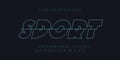 Vector sport dynamic font modern typography