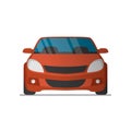 Vector sports red car front view Royalty Free Stock Photo