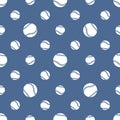 Vector sports seamless pattern with baseball balls