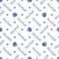 Vector sports seamless pattern with baseball balls