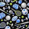 Vector Sports Seamless Pattern