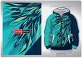 Vector sports shirt background image.mint green broken glass pattern design, illustration, textile background for sports long Royalty Free Stock Photo