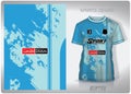 Vector sports shirt background image.Painted light blue pattern design, illustration, textile background for sports t-shirt,