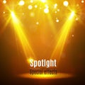 Vector spotlight. Light effect.Scene illumination, transparent effects on a plaid dark background. Royalty Free Stock Photo