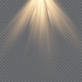 Vector spotlight. Light effect.Vector transparent sunlight special lens flare light effect.