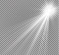 Vector spotlight. Light effectlight beam isolated on transparent background. Vector illustration