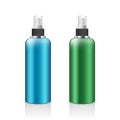 Vector Spray bottle blue and green products, design collection isolated Royalty Free Stock Photo