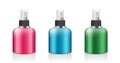 Vector Spray bottle colorful products collections, low size design isolated on whtie background Royalty Free Stock Photo