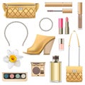 Vector Spring Female Accessories Set 6 Royalty Free Stock Photo