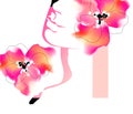 Vector spring girl Royalty Free Stock Photo