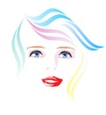 Vector spring girl Royalty Free Stock Photo