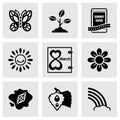 Vector Spring icon set Royalty Free Stock Photo