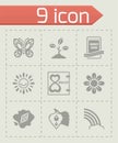 Vector Spring icon set Royalty Free Stock Photo
