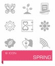 Vector Spring icon set Royalty Free Stock Photo