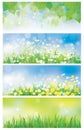 Vector spring nature banners.