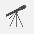 Vector spyglass icon for astronomy. Vector icons telescope