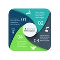 Vector square element for infographic. Business concept with 4 options