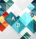 Vector square elements on gray abstract background with infographics Royalty Free Stock Photo