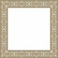 Vector square European gold and black ornament. Royalty Free Stock Photo