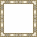 Vector square European gold and black ornament. Royalty Free Stock Photo